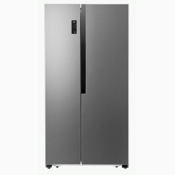 Modern Side-by-Side Refrigerator with Digital Temperature Control – Silver Finish