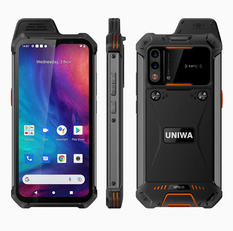 Uniwa W888 Rugged 4G Smartphone | 6.3" HD+ Display | Octa-Core | NFC | IP68 Waterproof | 2W Loud Speaker